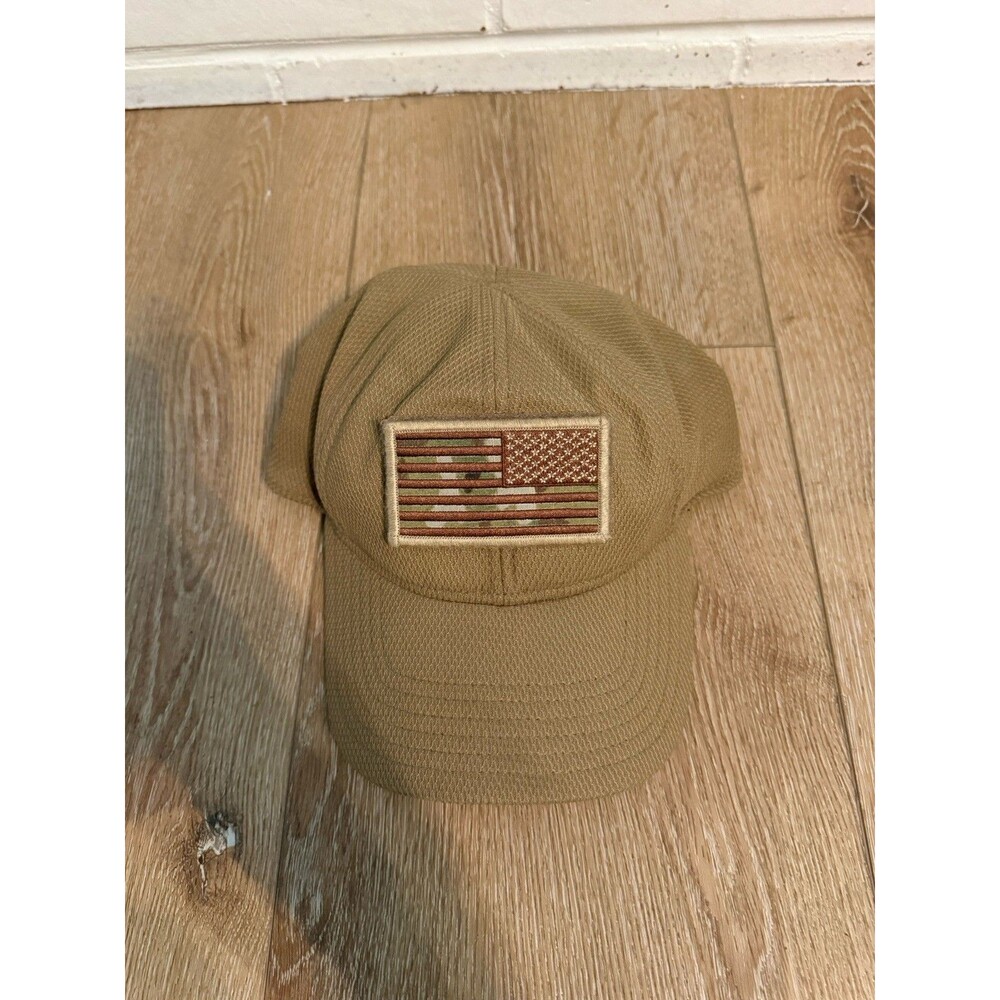 Oakley Mens Brown Fitted Military Hat Size L/XL Flex Fit Camo